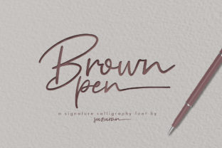 Brown Pen Script Font for Creative Projects