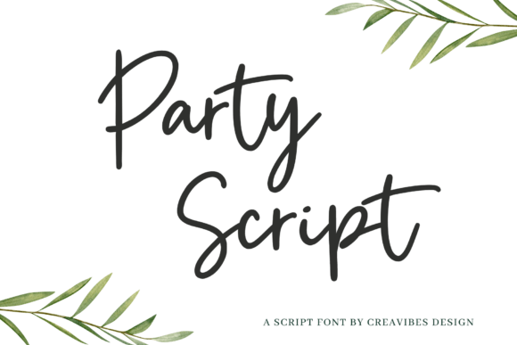 Discover the Playful Charm of Party Script: A Casual Handwritten Font for Festive Design