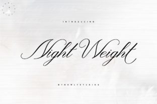 Night Weight Script: Elevating Design with an Elegant Handwritten Touch